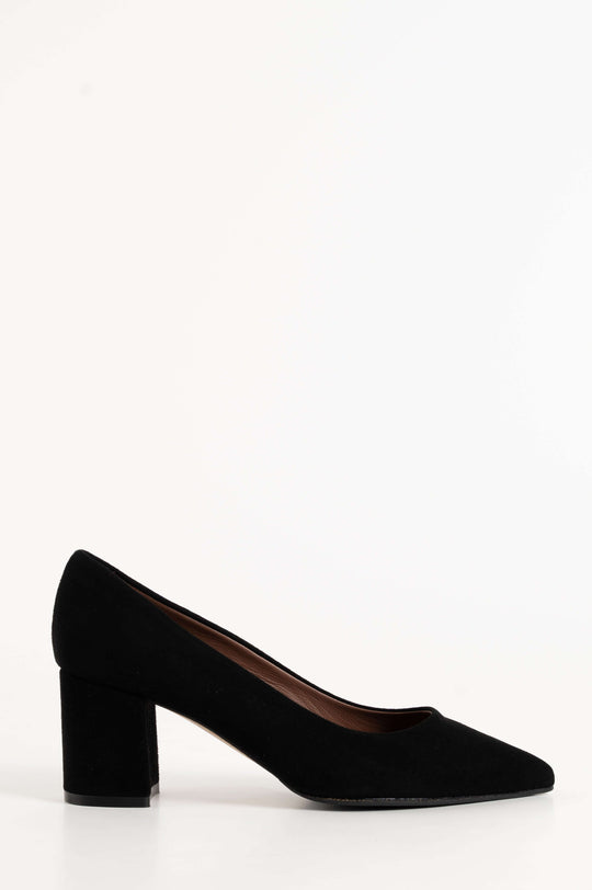 Classic Pump Block 6cm | Black Suede