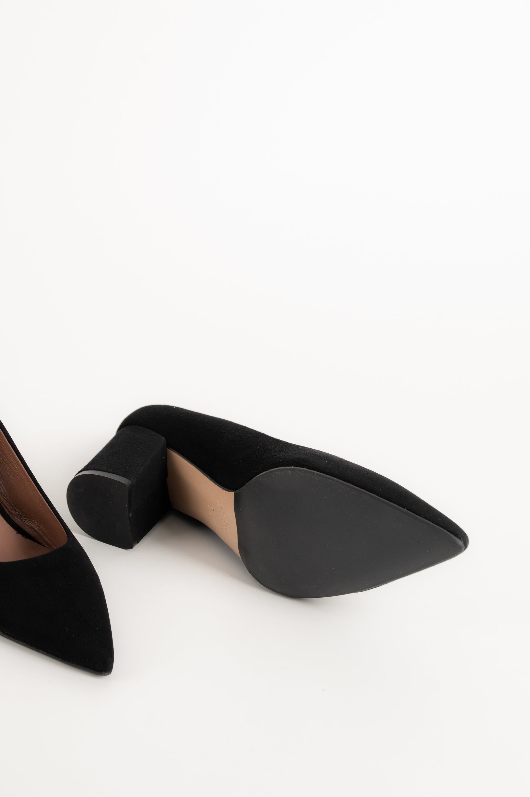Classic Pump Block 6cm | Black Suede