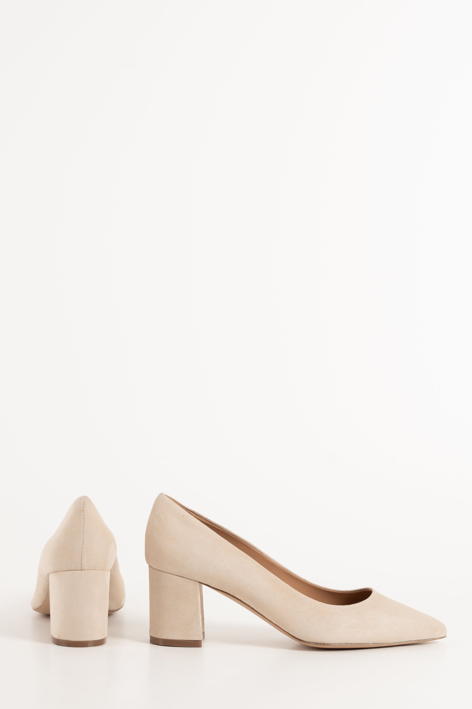 Classic Pump Block 6cm | Sand Beige Suede