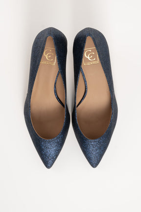 Pump 126 | Dark Blue Glitter 6cm