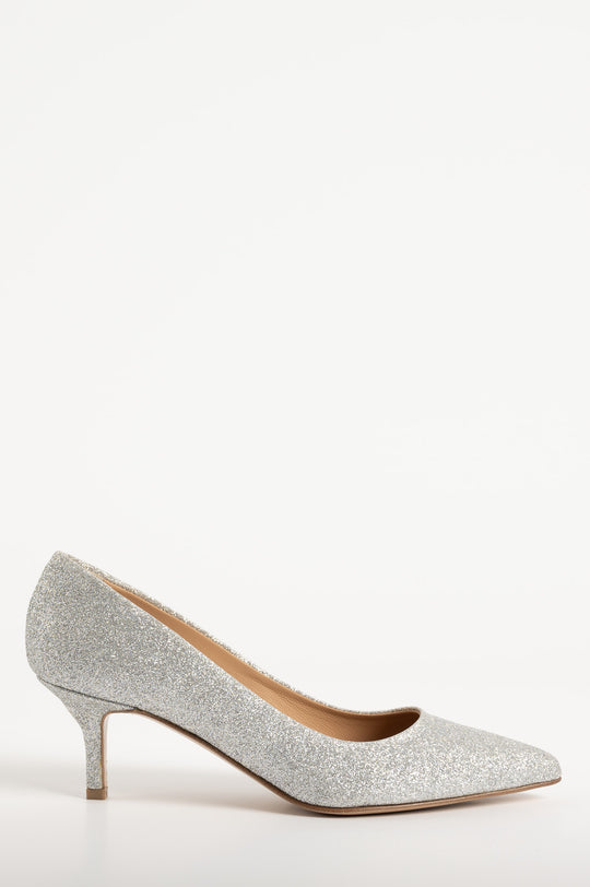 Classic Pump Stiletto 6cm | Crystal Silver Glitter