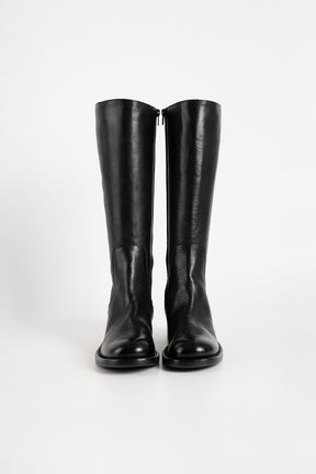 High Boot Arizona | Raw Black Calf Leather