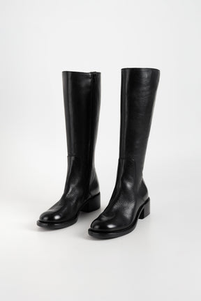 High Boot Arizona | Raw Black Calf Leather