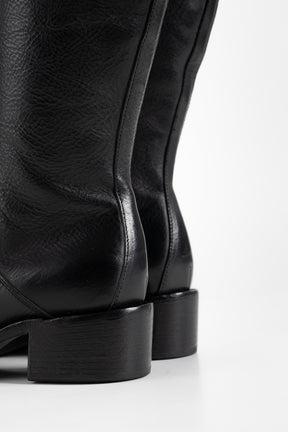 High Boot Arizona | Raw Black Calf Leather