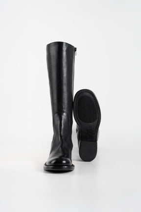 High Boot Arizona | Raw Black Calf Leather