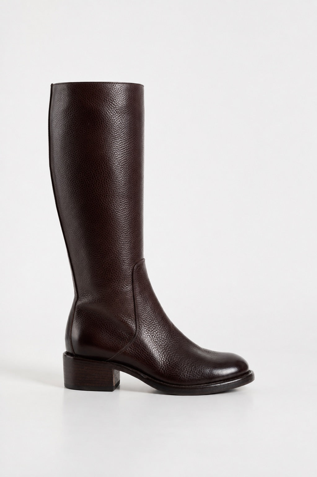 High Boot Arizona | Grained Brown Calf Leather