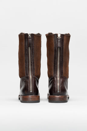 Shearling Boot Kobe | Cigar Brown Calf Leather