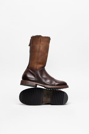 Shearling Boot Kobe | Cigar Brown Calf Leather