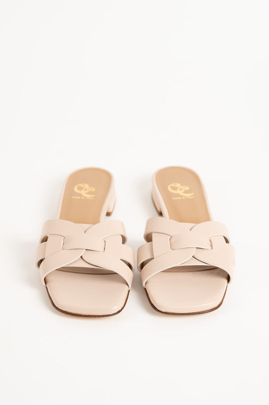 Slip-in Sandal Sienna | Pale Beige Calf Leather