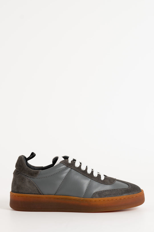 Low-top Sneaker Rekombined | Grey Nappa Leather