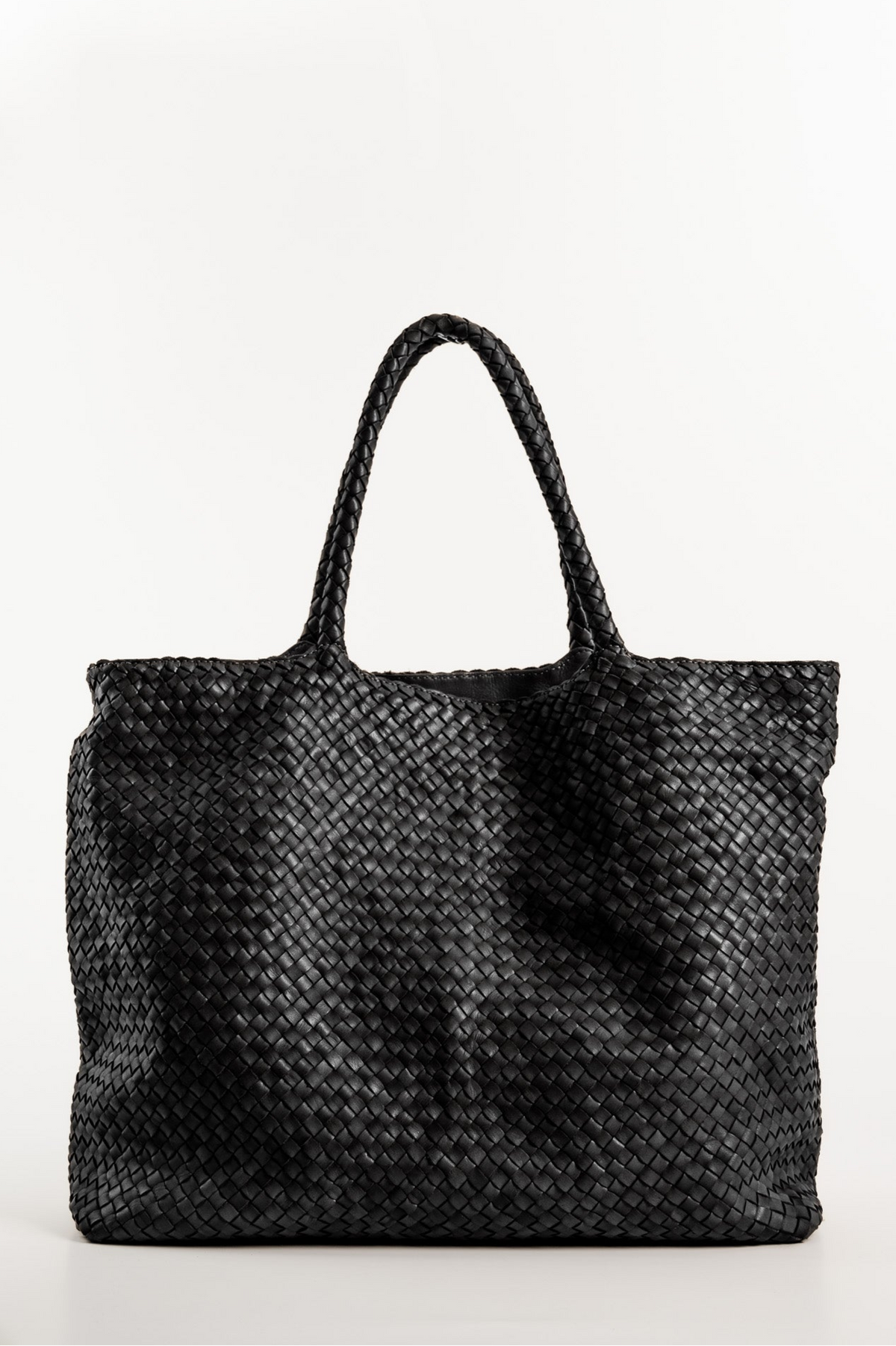 Tote Bag Class | Black Woven Calf Leather