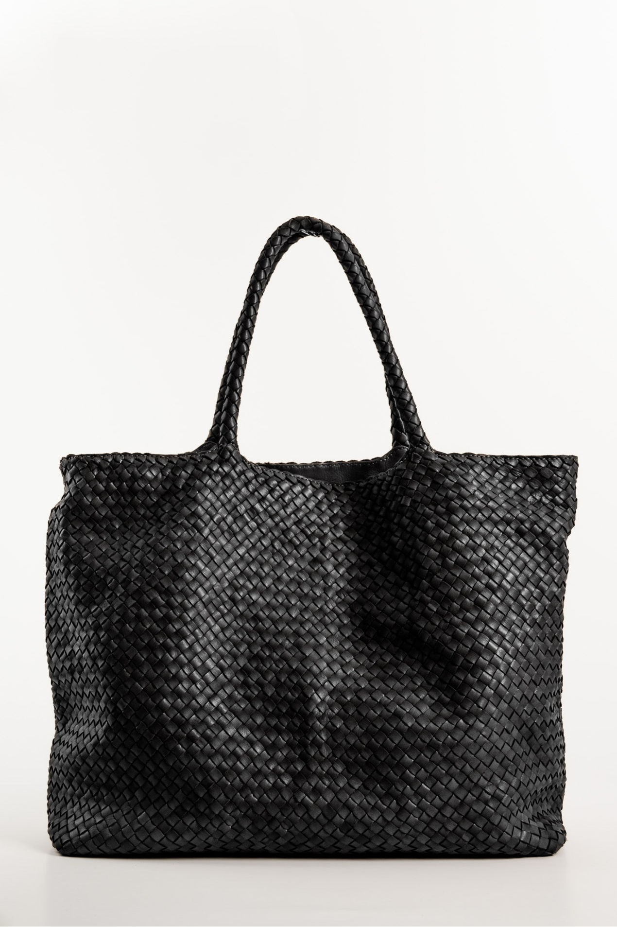 Tote Bag Class | Black Woven Calf Leather