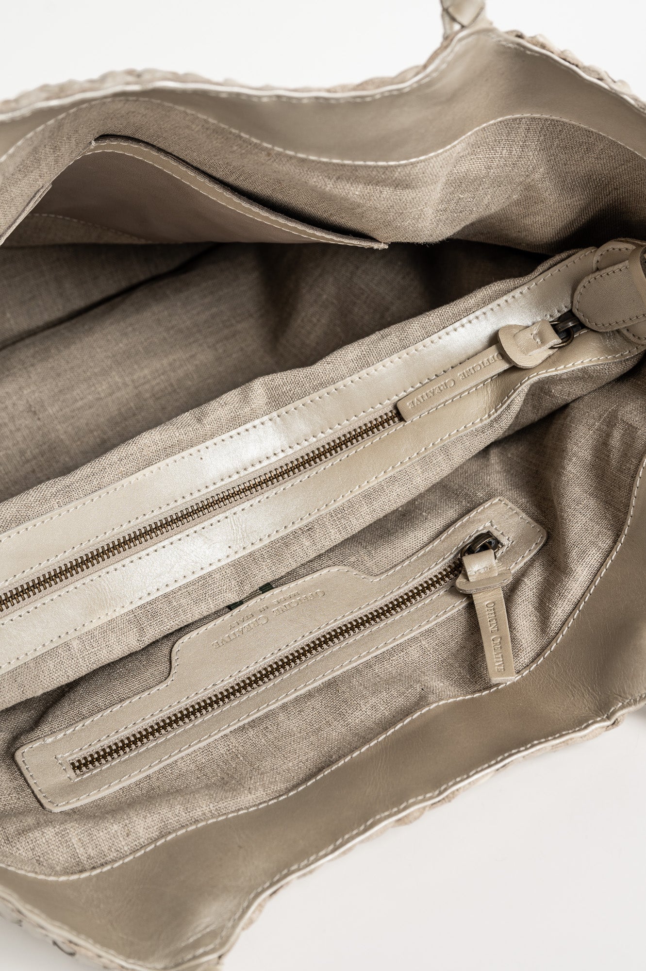 Tote Class 035 | Woven Platino Leather