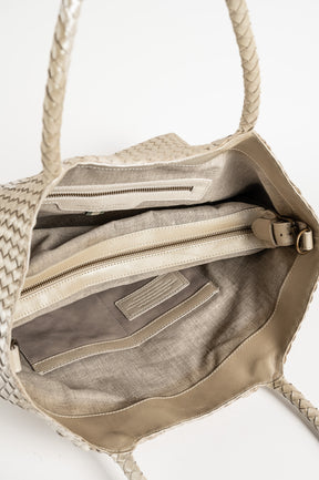 Tote Class 035 | Woven Platino Leather