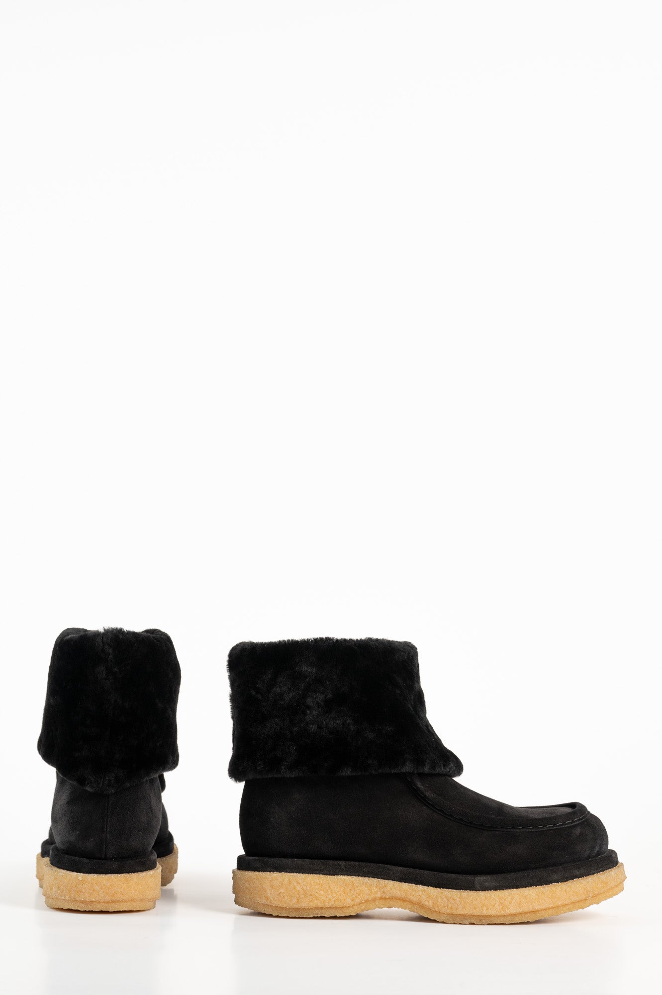 Warm Lined Boot Holyfur 214 | Black Suede