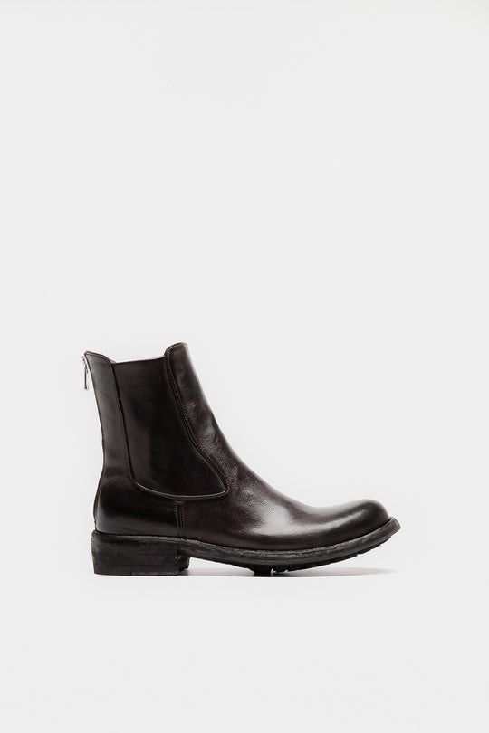 Zip Boot Legrand | Brown Washed Buffalo Leather