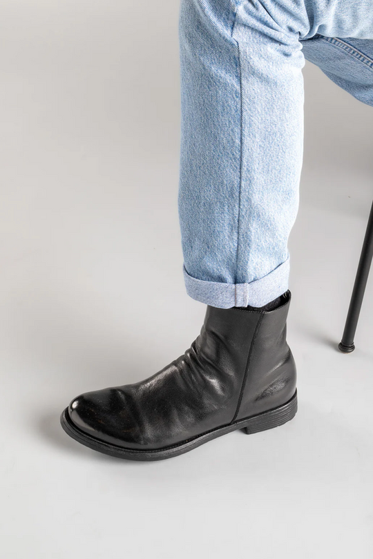 Men's Zipper Boot Hive | Dark Brown Washed Buffalo