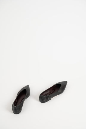 Flat Ballerina Ingrid 000 | Black Leather