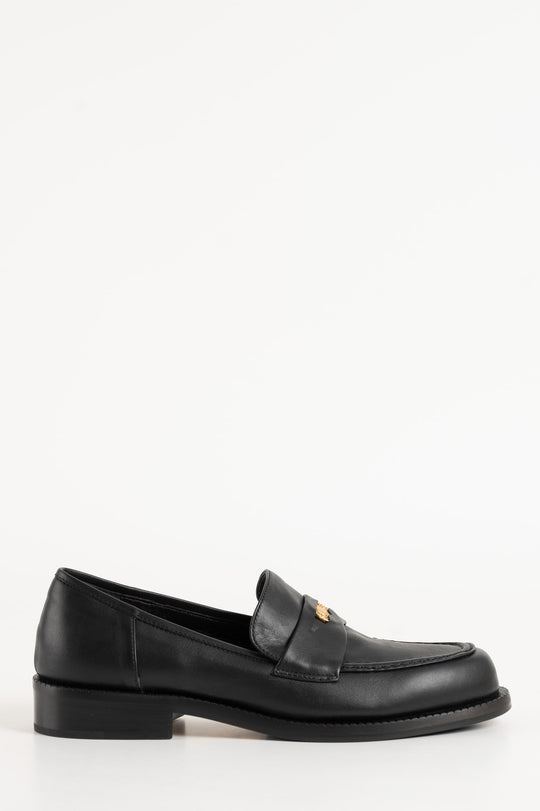 Penny Loafer Blair | Charcoal Black Leather