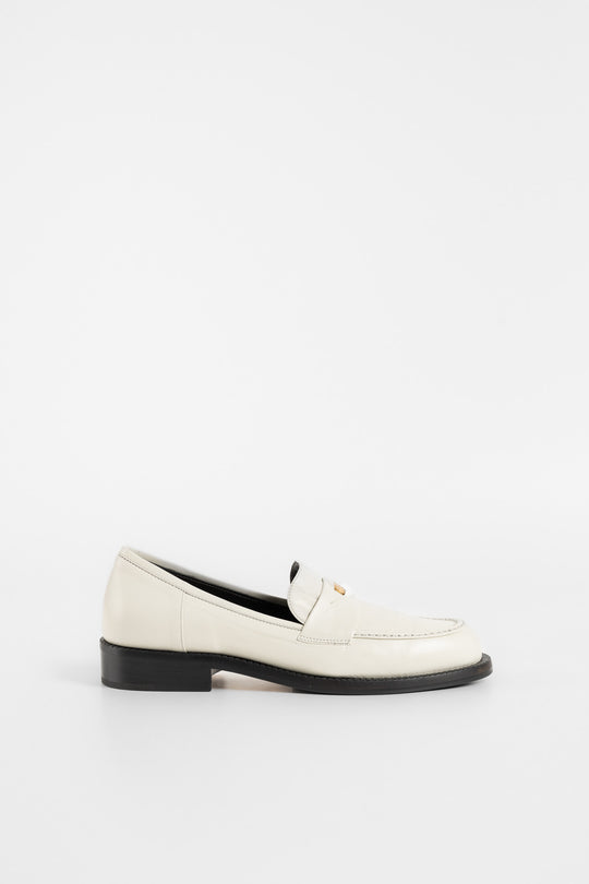 Penny Loafer Blair | Ivory White Nappa Leather