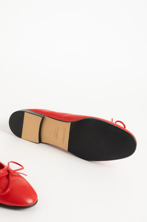 Flat Ballerina Giorgia 450 | Red Leather
