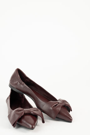 Flat Shoe Ingrid 798 | Burgundy Skinn