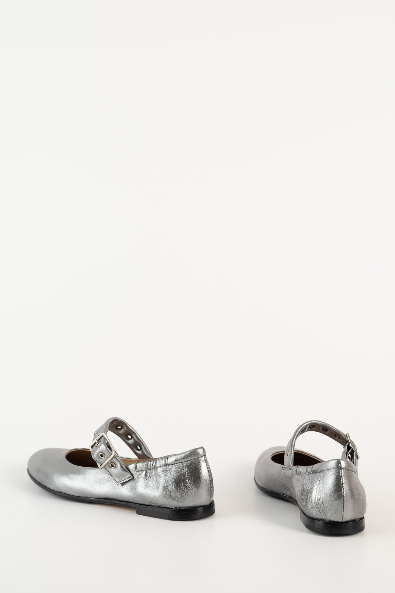 Mary Jane Flat Erin 852 | Silver Leather