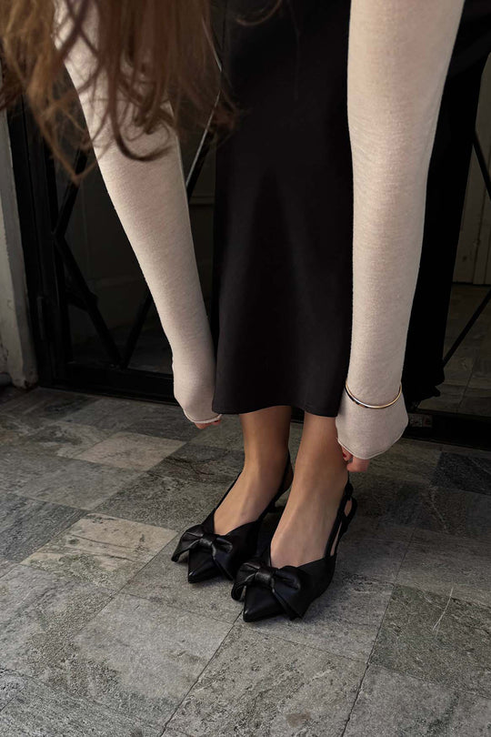 Slingback Pump Elodie | Black Nappa Leather