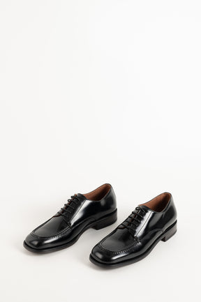 Derby Shoe 324 | Black Abrasivao Leather