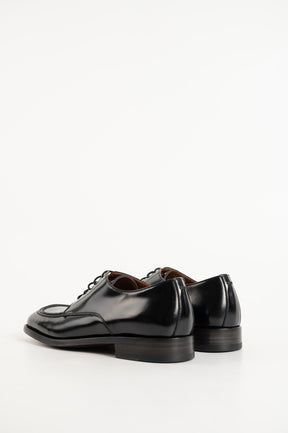 Derby Shoe 324 | Black Abrasivao Leather