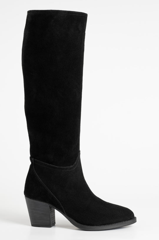 Verve High Boot | Deep Black Suede