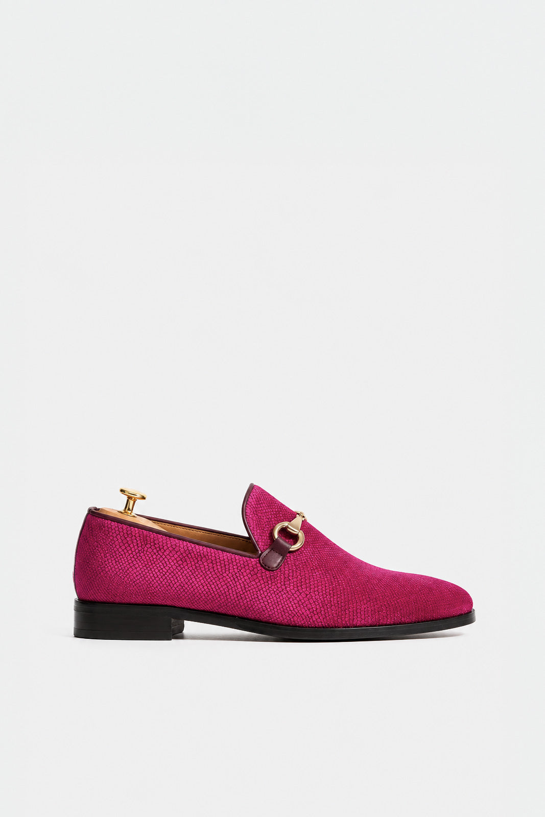 Men's Loafer Horsebit | Fuxia Velvet