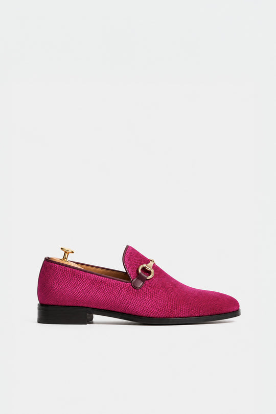 Men's Loafer Horsebit | Fuxia Velvet