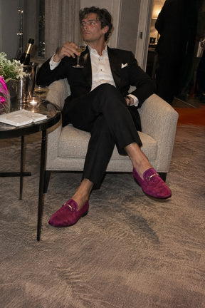 Men's Loafer Horsebit | Fuxia Velvet