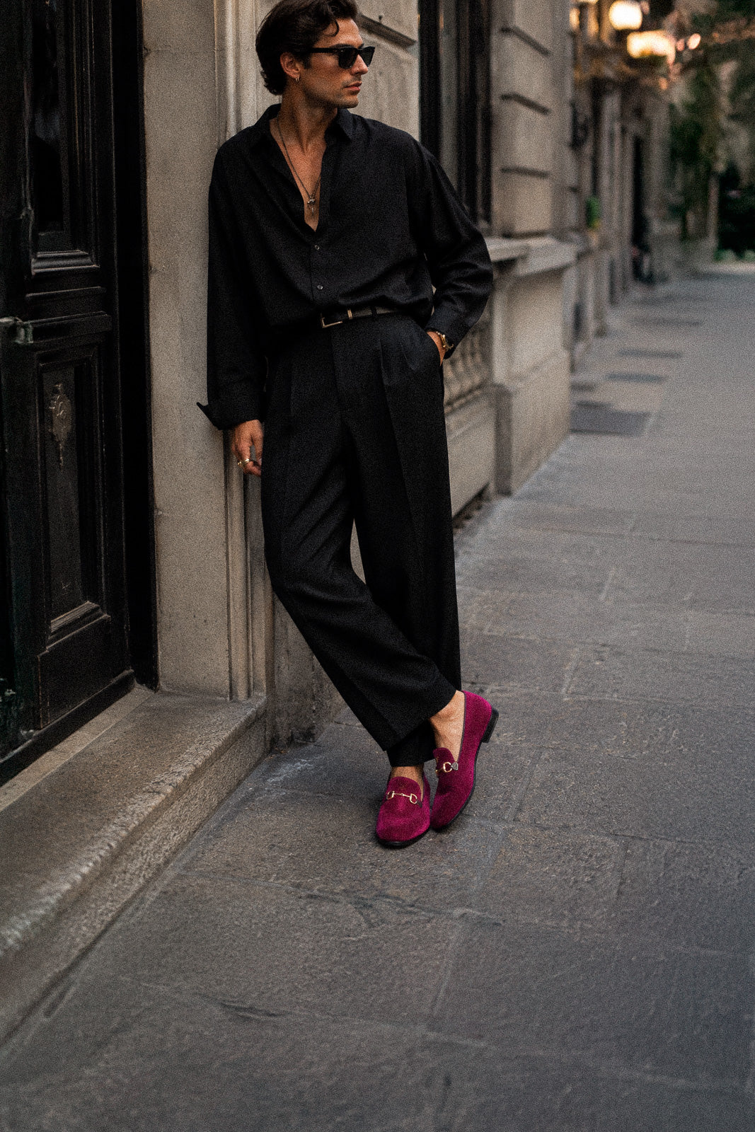 Men's Loafer Horsebit | Fuxia Velvet