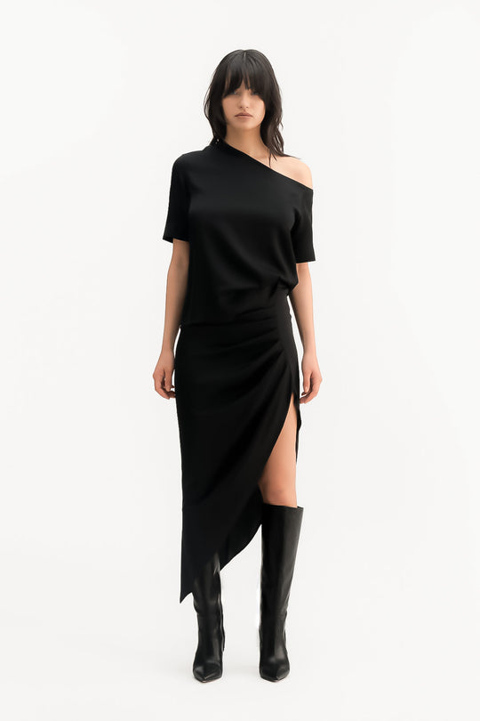 Stiletto High Boot Calina | Black Nappa Leather