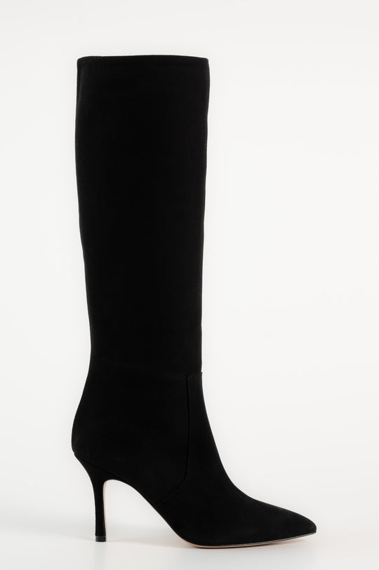 Stiletto High Boot Calina | Black Suede