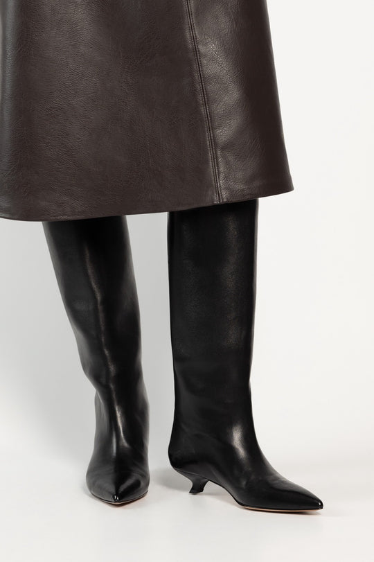 High Boot Enigma | Black Nappa Leather