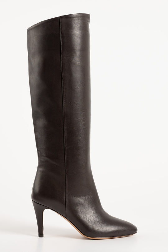 High Boot Stella | Dark Brown Nappa Leather