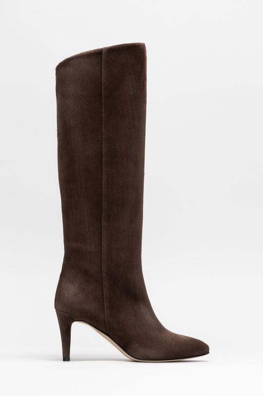 High Boot Stella | Chocolate Brown Suede