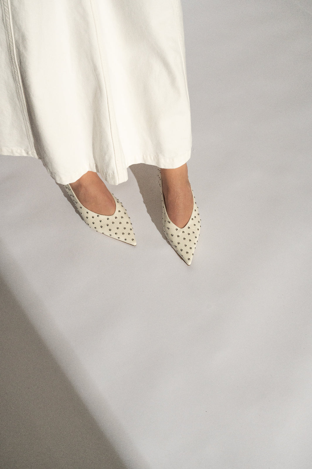 Pump Enigma | Ivory White Nappa Leather