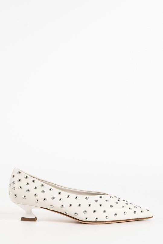 Pump Enigma | Ivory White Nappa Leather