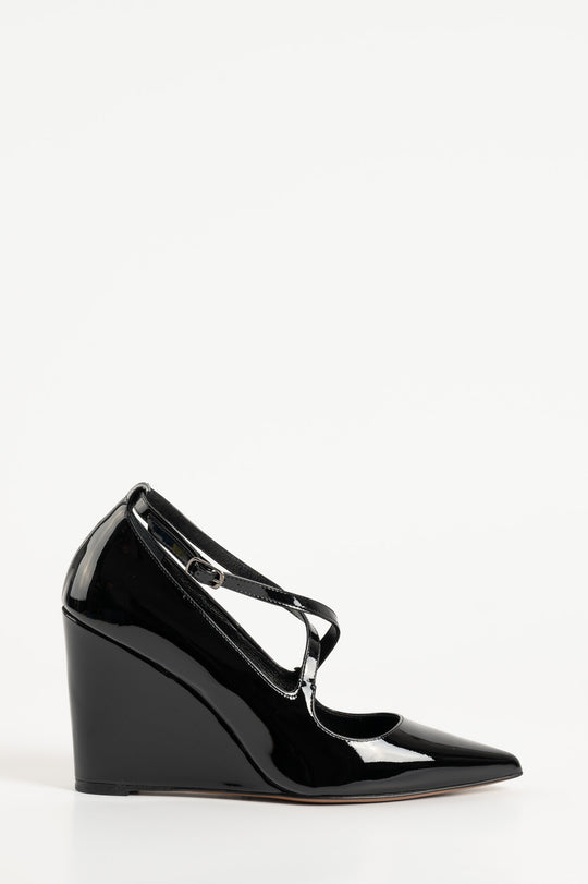 Wedge Pump Alessia | Black Patent Leather