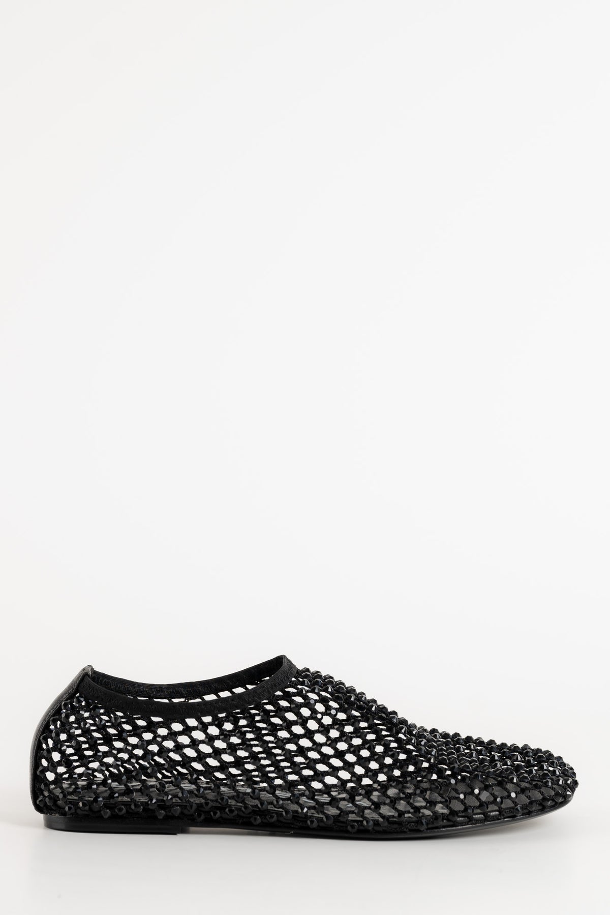 Flat Ballerina Bijoux 011 | Black Rhinestone