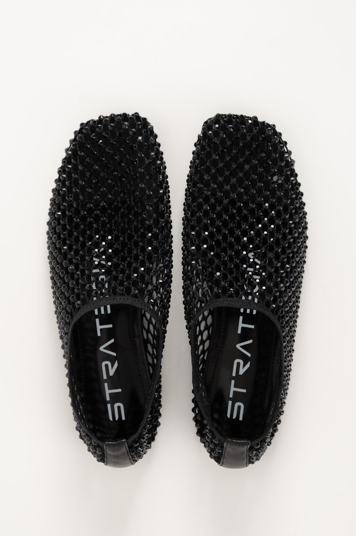 Flat Ballerina Bijoux 011 | Black Rhinestone