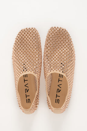 Flat Ballerina Bijoux 011 | Sand Strass
