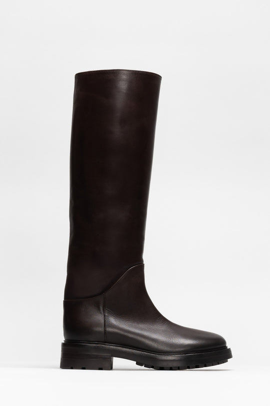 Knee-High Boot Talco | Chocolate Brown Calf Leather