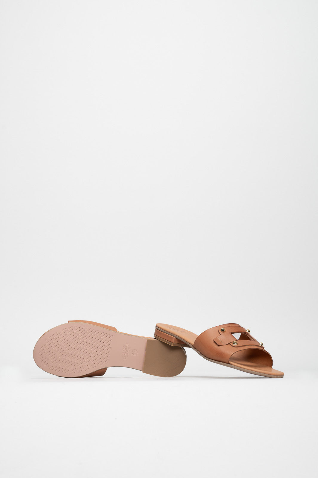 Flat Sandal Belt | Light Brown Calf Leather