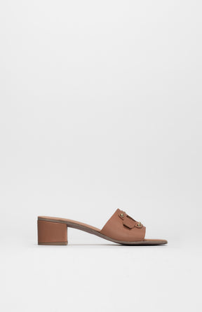 Heeled Sandal Belt | Light Brown Calf Leather