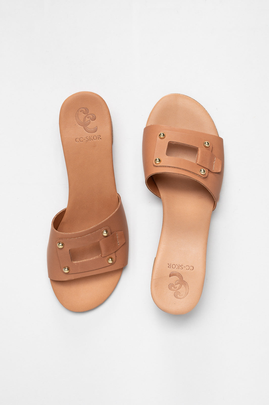 Heeled Sandal Belt | Light Brown Calf Leather